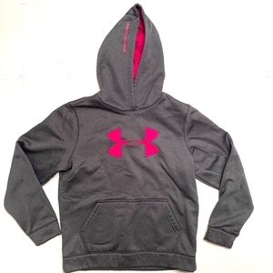 Under Armour Grey and Pink Cold Gear Hoodie